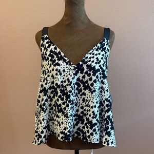 Zara Elegant Black and White Spotted Camisole